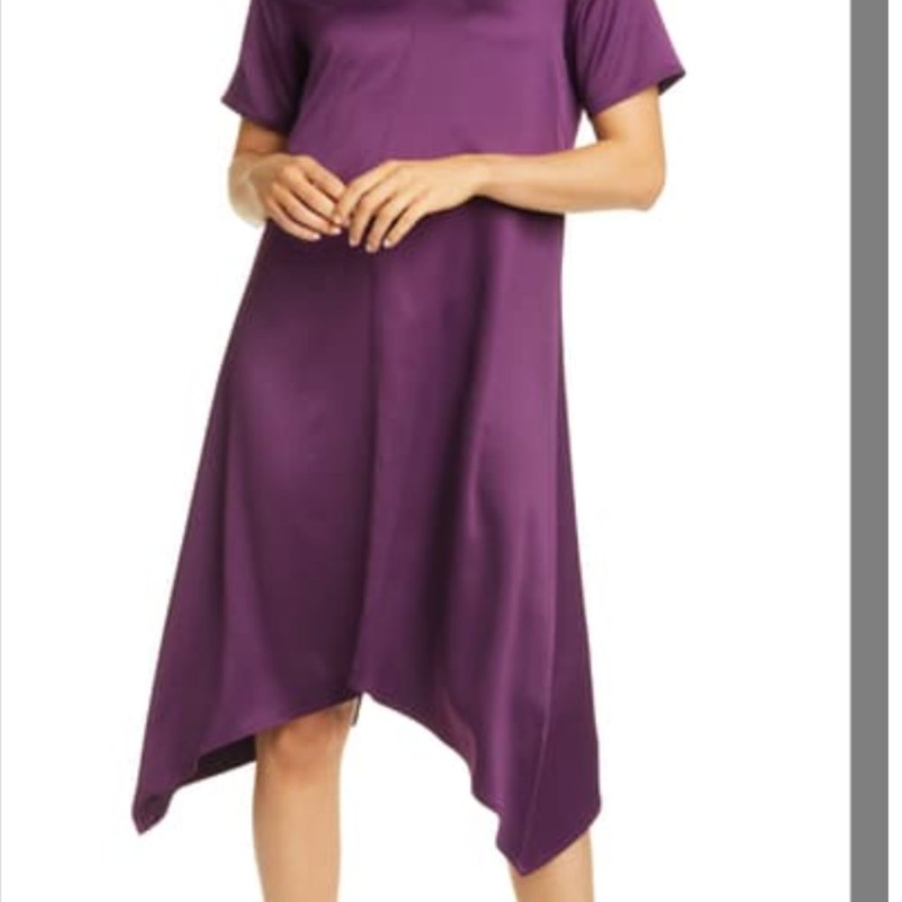 Eileen Fisher Handkerchief Hem Shift Dress